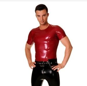 Libidex men's latex t-shirt 2XL tall black